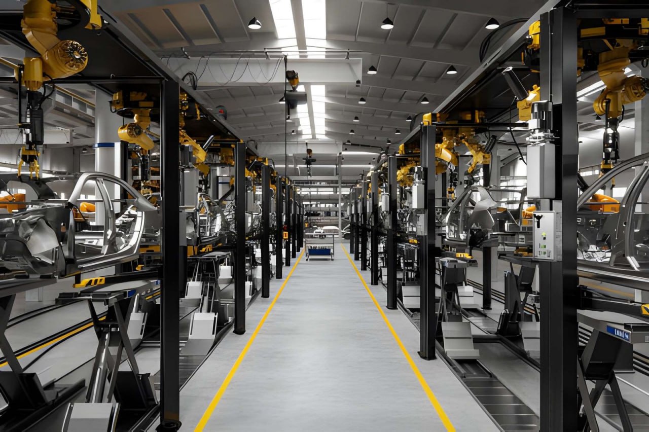 Automotive workshop floor